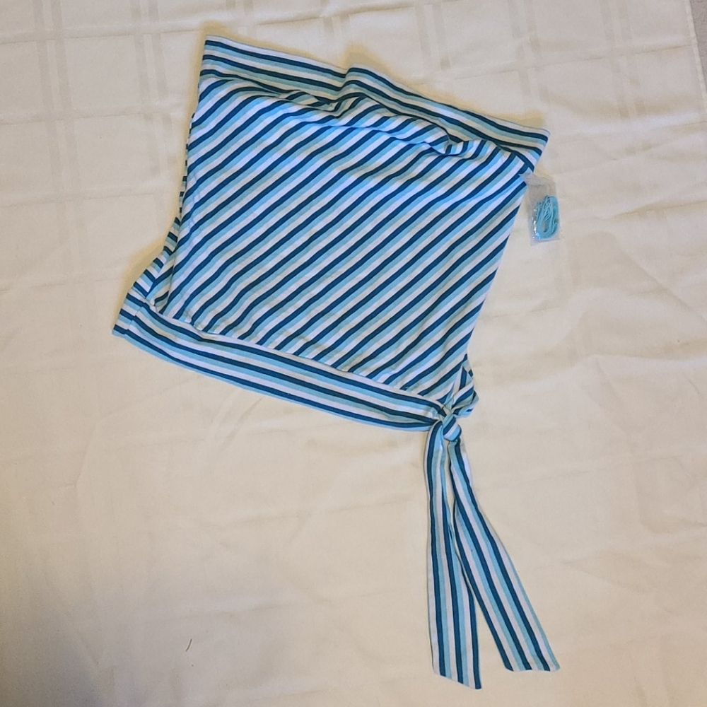 NWOT Striped Strap/Strapless Tank
